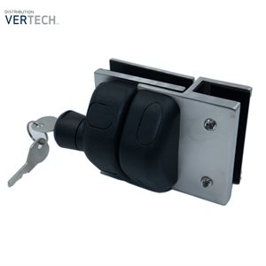 BS Magnetic lock with key for 10mm / 12mm glass poolside glass