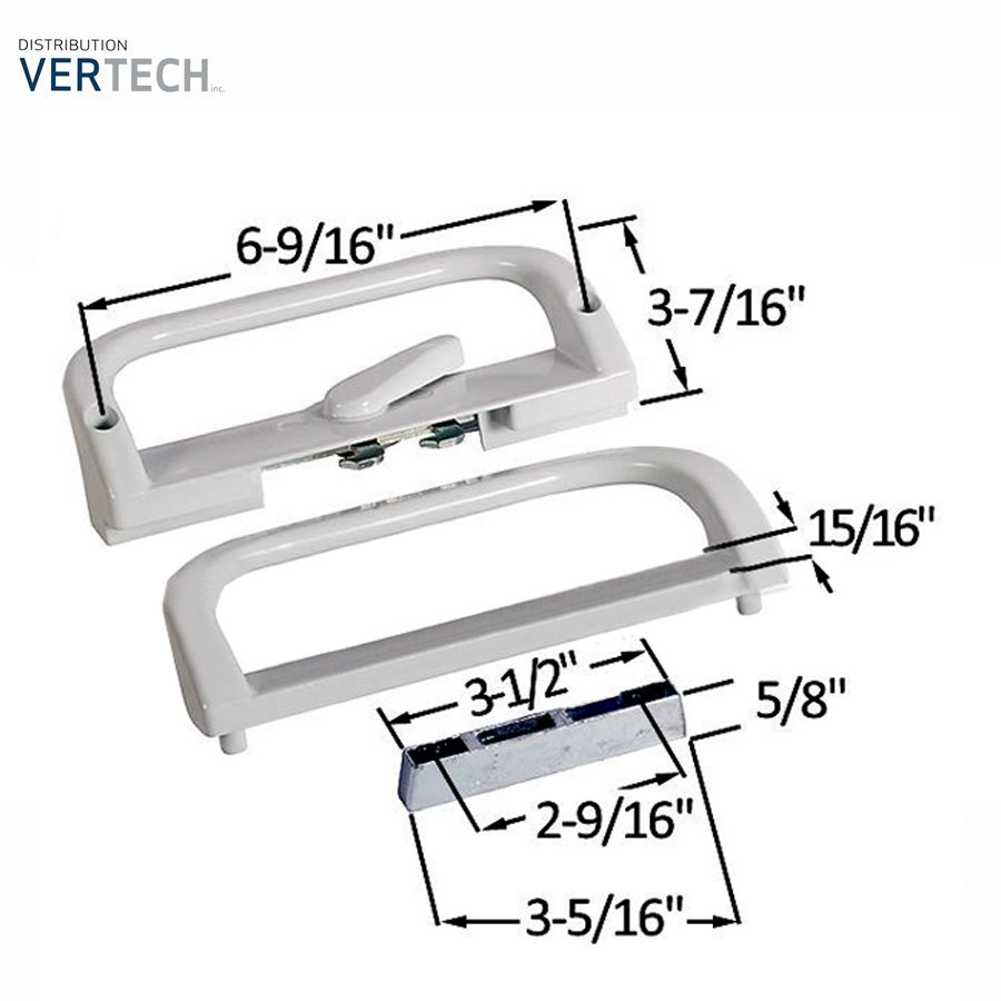 PATIO DOOR HANDLE-WHITE