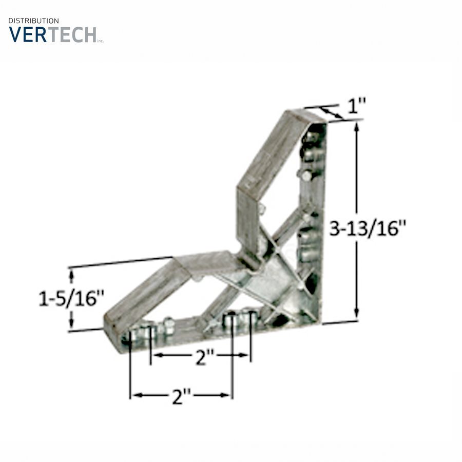 COIN POUR CONTRE-PORTE - TROUS 1 - 5 / 8"