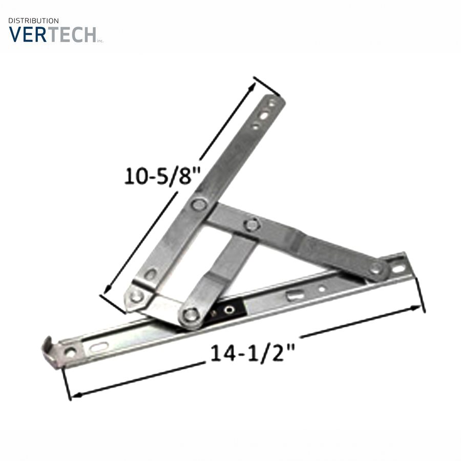 CHARNIERE ROBUSTE 7 / 8'' X 14'' ACIER INOX. (AGP 6-1327-14SS)