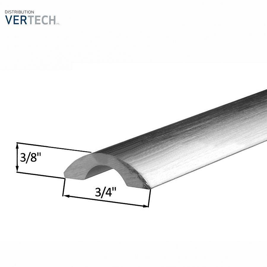 SEUIL ALUMINIUM POUR DOUCHE 3 / 4'' X 3 / 8'' X 95'' CHROME